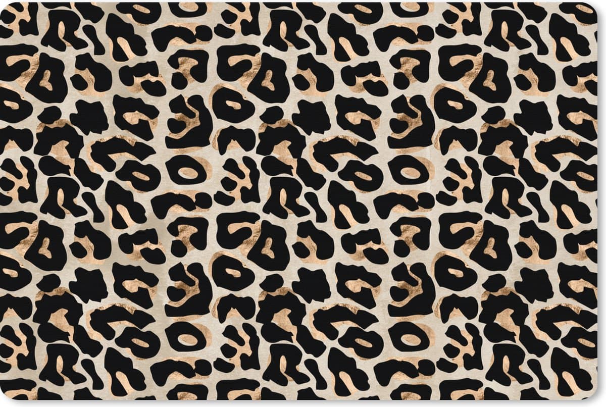 Muismat XXL 120x80 cm - Bureau onderlegger - Bureau mat Dierenprint - Panter - Chic - Bureaumat - Gaming mousepad xl - Bureaulegger groot - Computer deskmat