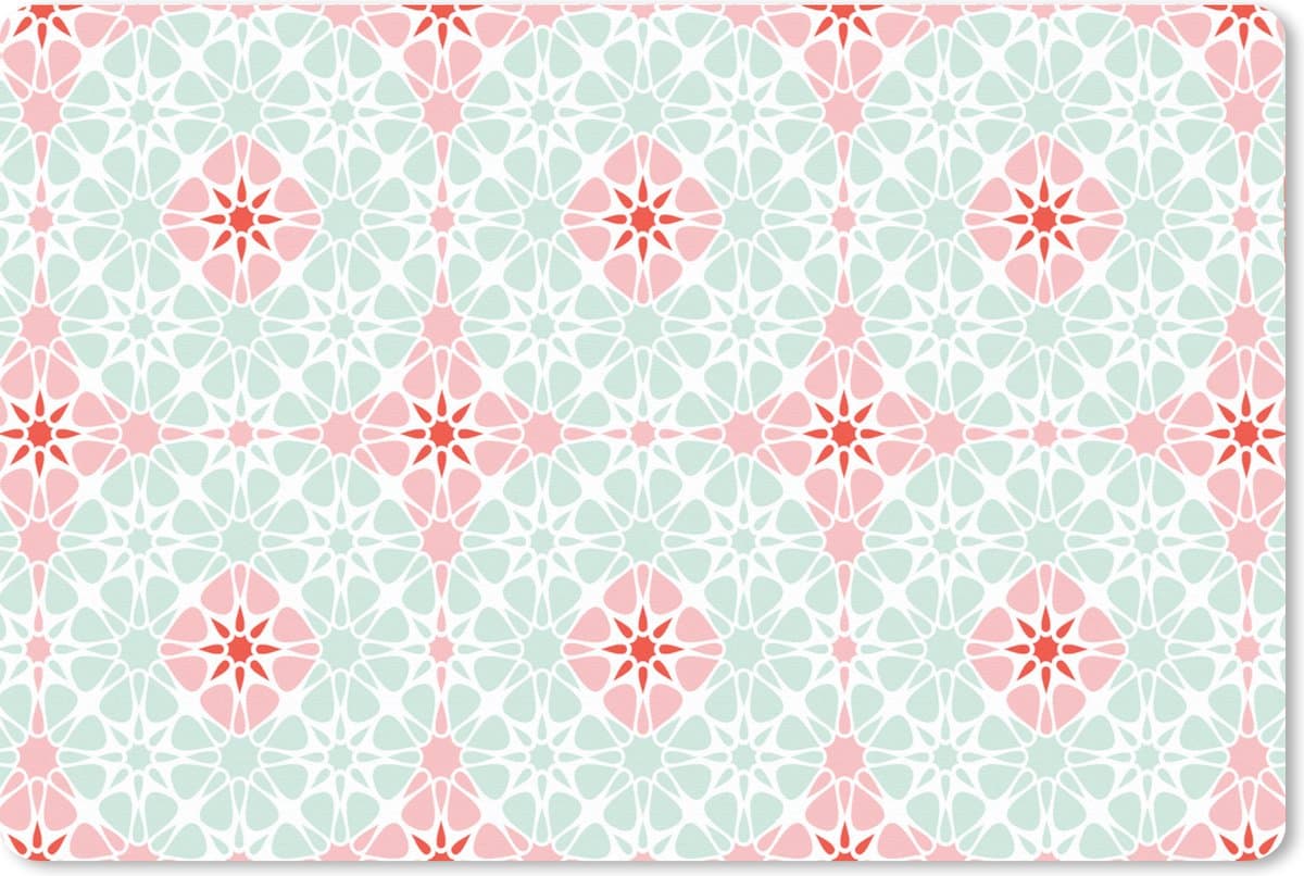 Muismat XXL 90x60 cm - Bureau onderlegger - Bureau mat Bloemen - Sterren - Winter - Design - Bureaumat - Gaming mousepad xl - Bureaulegger groot - Computer deskmat - Kerst - Cadeau - Kerstcadeau voor mannen en voor vrouwen
