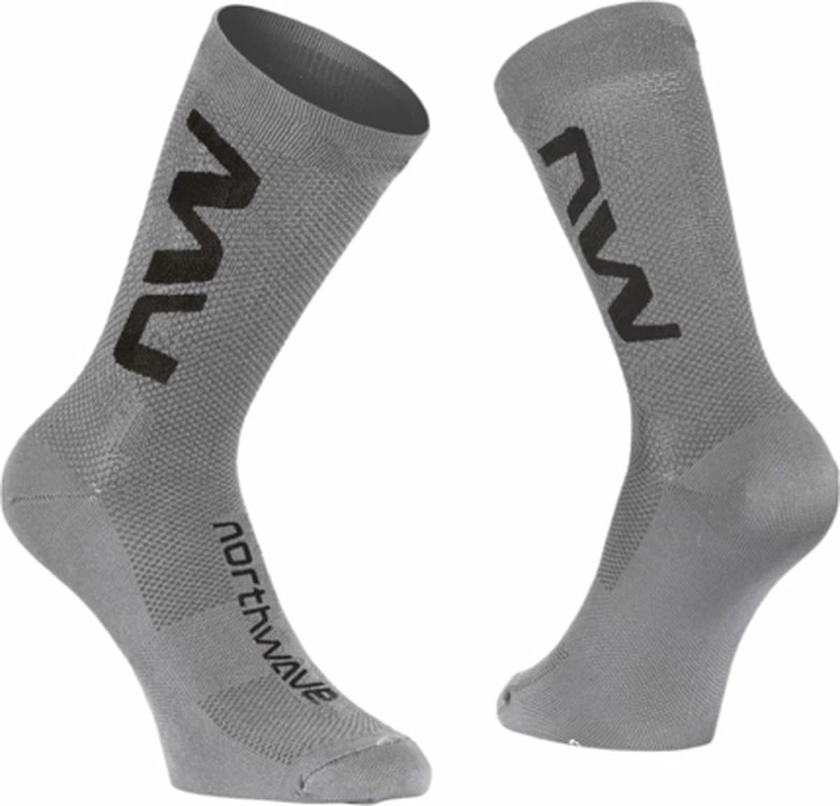 Fietssok Northwave Extreme Air Sock Grey Black-Schoenmaat 34 - 36