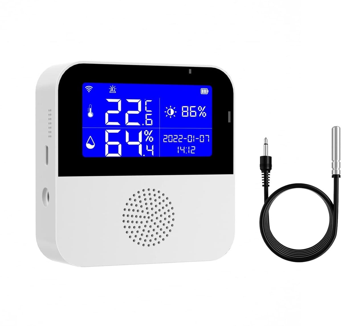Digitale WiFi Thermometer en Hygrometer met Externe Sonde - Temperatuur en Vochtigheid Monitor met App Alarm voor Thuis en Broeikas
