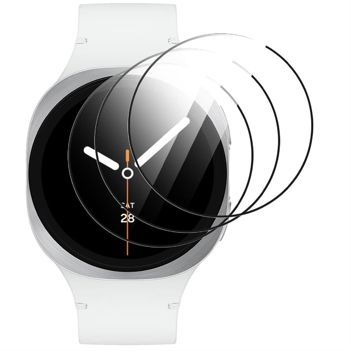 Dailygoods - 3-Pack Schermbeschermer voor Samsung Galaxy Watch 8 40mm Volledige Dekking