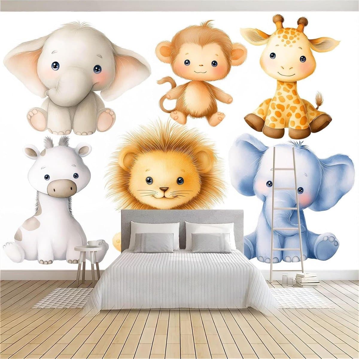 Vlies fotobehang - Wanddecoratie muur - Muur verfraaien - Briljant 3D-effect - 200 x 140 cm - Wit