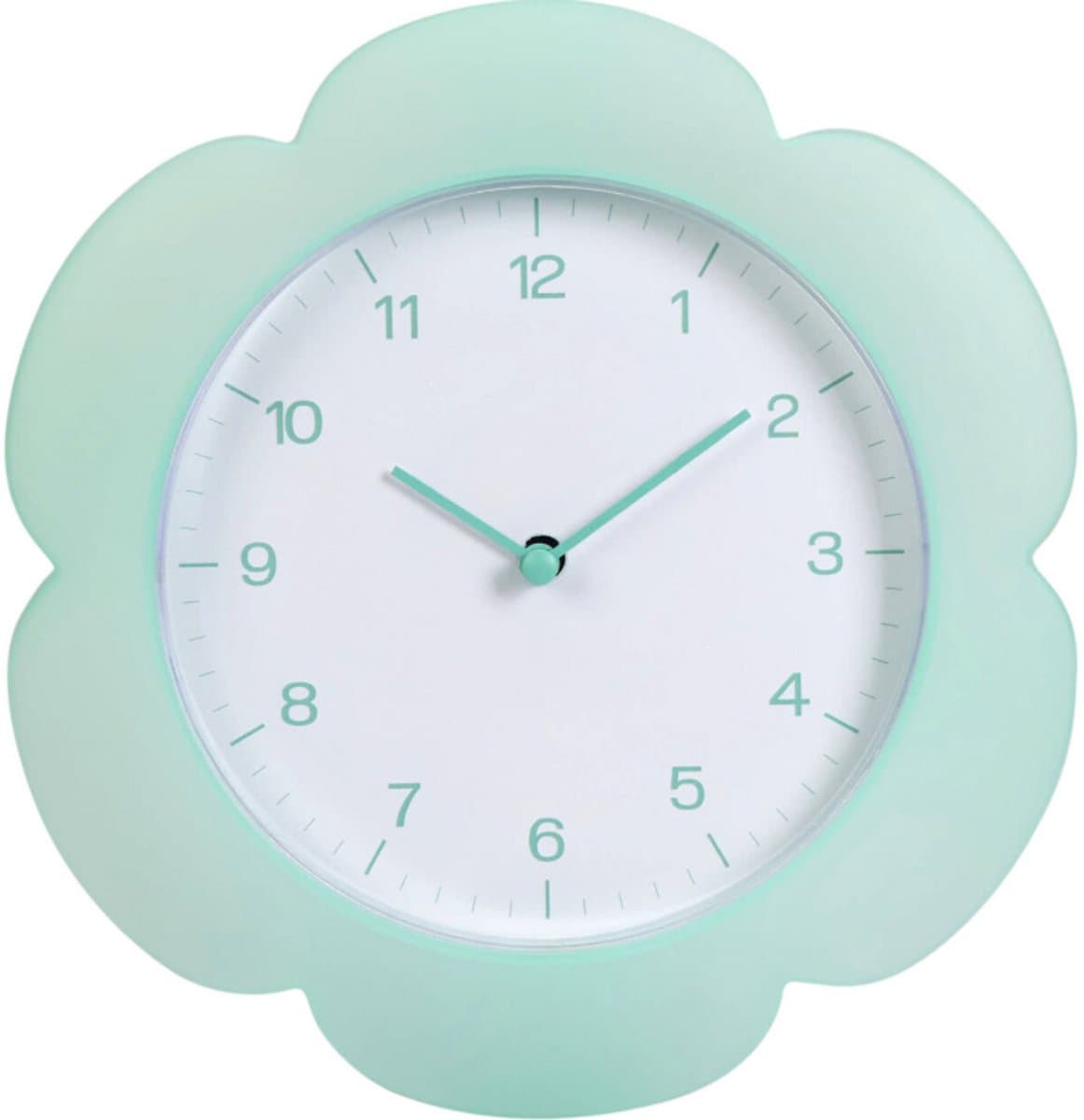Home & Styling Klok - Bloemenwandklok - Ø23cm - Groen