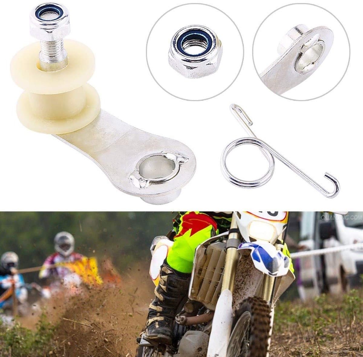 Dailygoods- Kettenspanner Automatische Spanning - Kettingspanner Fiets - Kettingspanner Gazelle - Motoraccessoire - Hoogwaardige Kwaliteit - Verstelbare Spanning