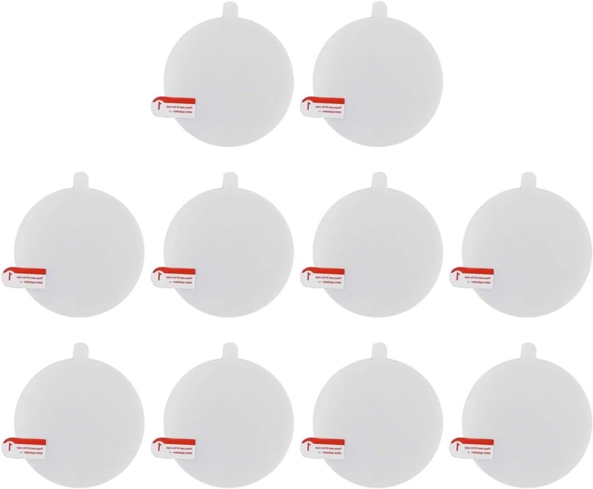 Set van 10 krasbestendige horlogeglas schermbeschermers voor 45 mm ronde smartwatches, blauw licht TPU, universeel en duurzaam