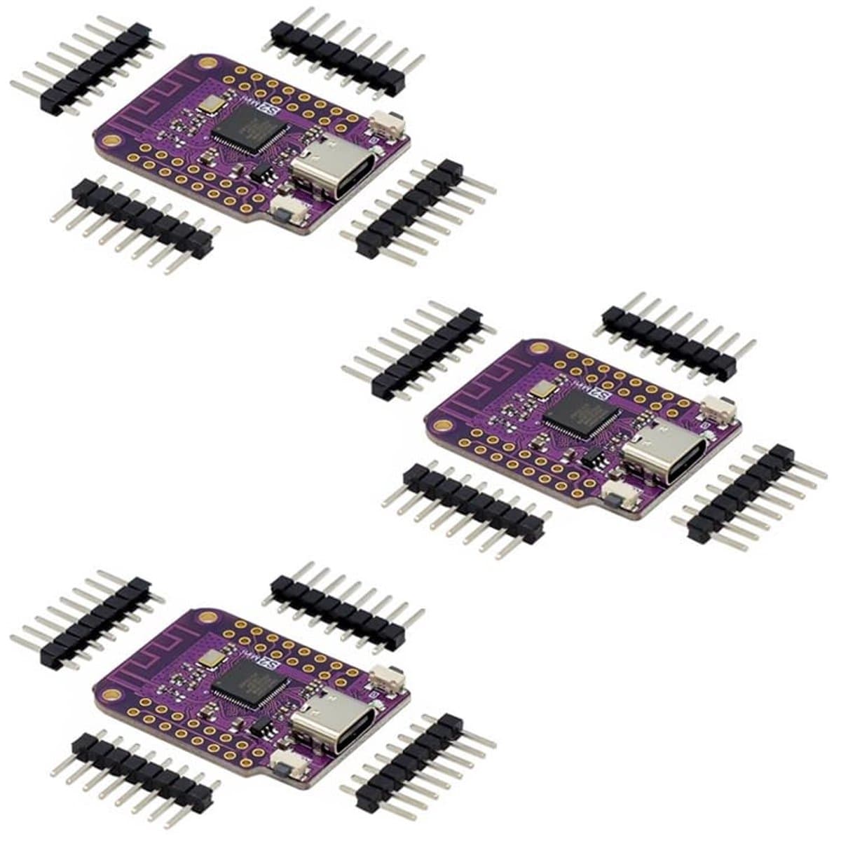VT Goods - S2 Mini V1.0.0 - IoT Microcontroller - Ontwikkelingsboard - Compact - 4 MB Flash - Geschikt voor Arduino - 3 stuks
