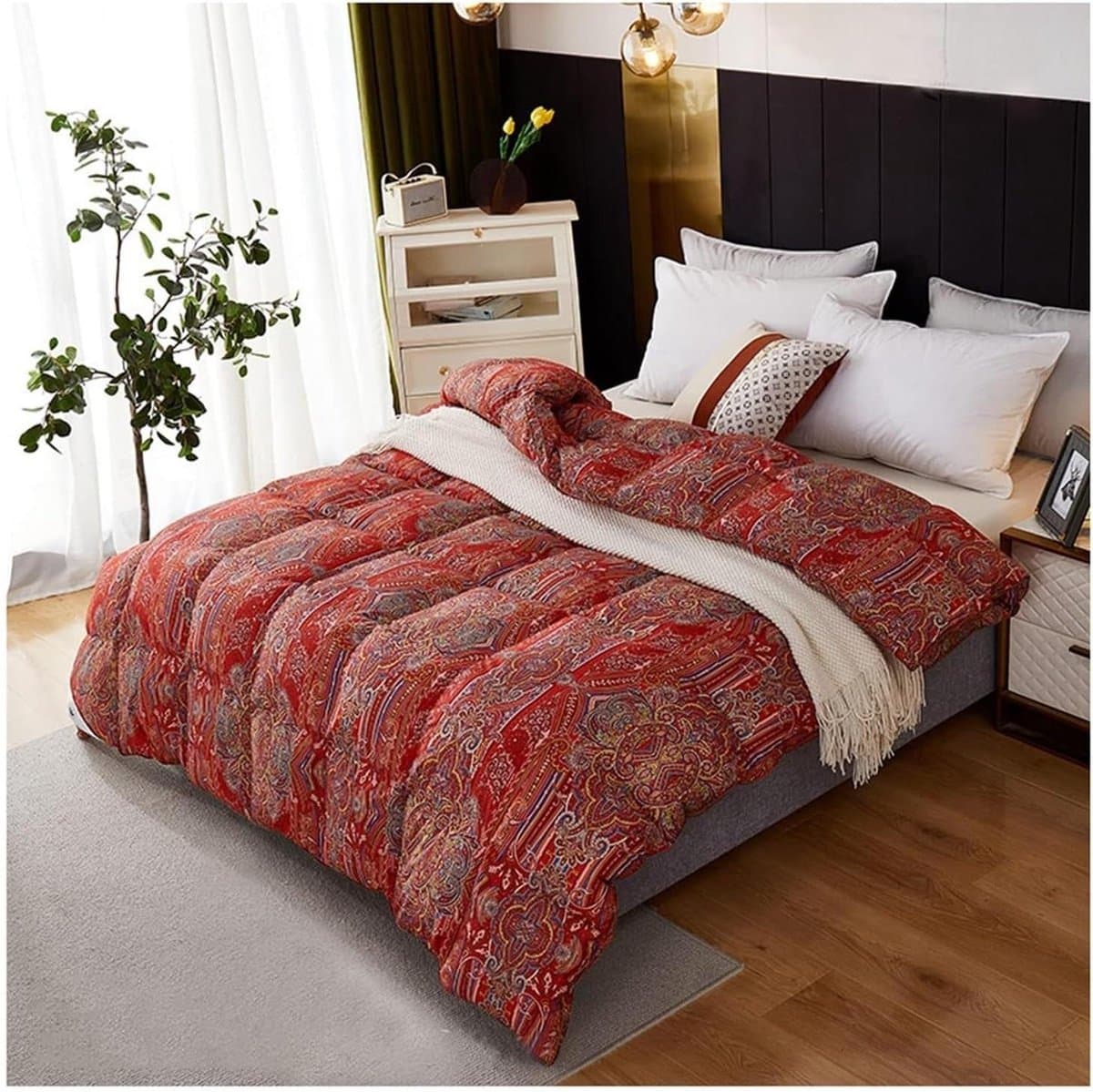 Winterdekbed Dekbed - Extra Warm - Zacht Slapen - Ganzendons Vulling - 160x210cm - Wit
