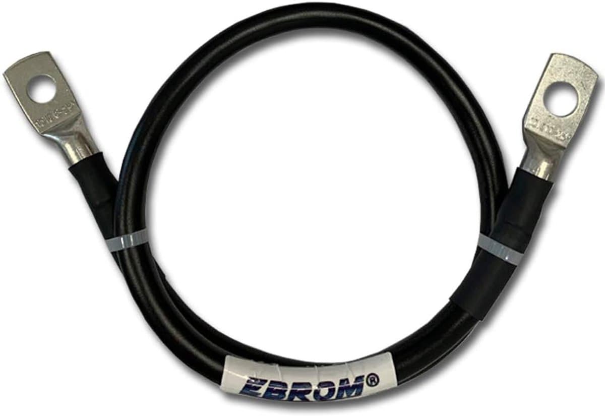 Accukabel Set - Stroomkabel Batterij - Voertuig Elektronica - Kant-en-klaar Gemonteerd - 10 mm² 100 cm - Zwart