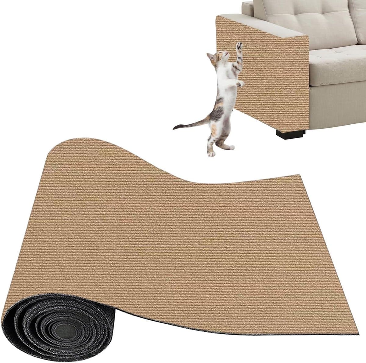 Krabmat Zelfklevend - Krabpapier - Meubels Beschermen - DIY Ontwerp - 30 x 100 cm - Khaki