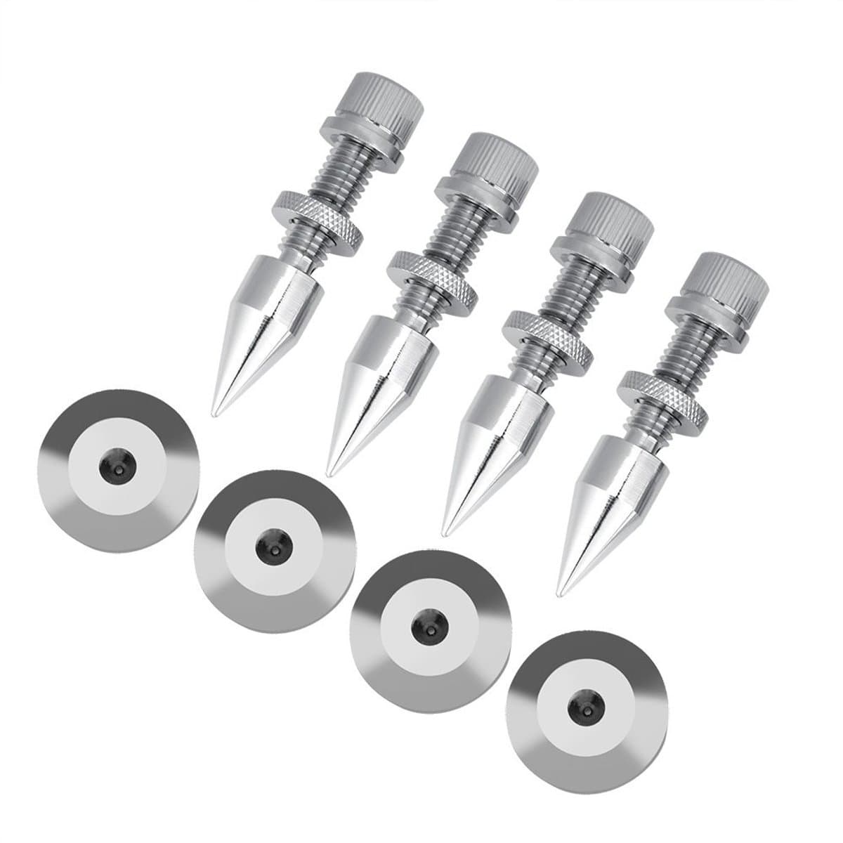 Dailygoody - Luidspreker Spikes - Shockproof Cone Base Pads - Verchroomd Koper - Isolatie Spikes - Geschikt voor HiFi Luidsprekers - 4 Stuks