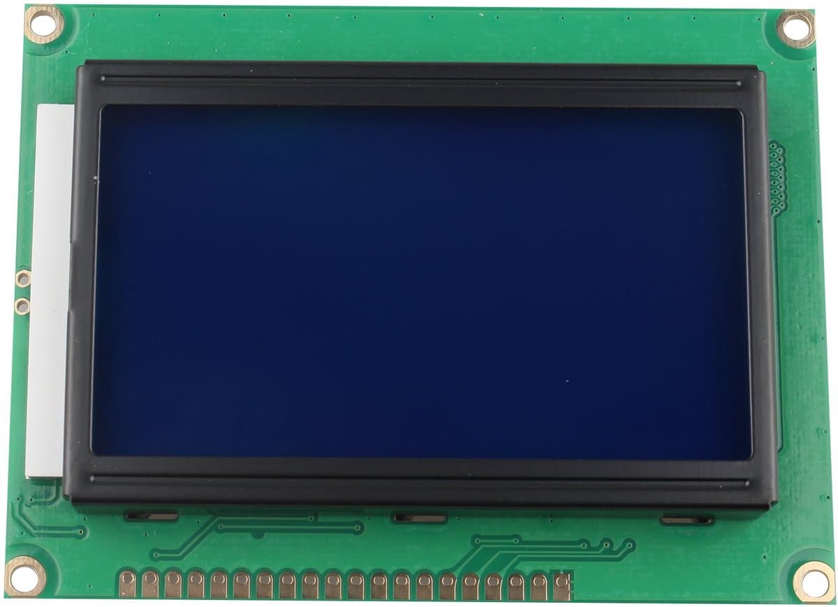Dailygoody - Lcd-scherm 128x64 Pixels - Grafische Tekenmatrix - Blauwe Achtergrondverlichting - Geschikt voor 3D-printers - Veelzijdig Toepasbaar - Pe