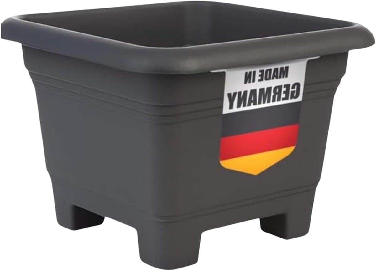 Plantenbak Groot - Bloempot Buiten - Planten Verzorgen - Vorstbestendig Waterreservoir - 38 x 38 cm - Antraciet
