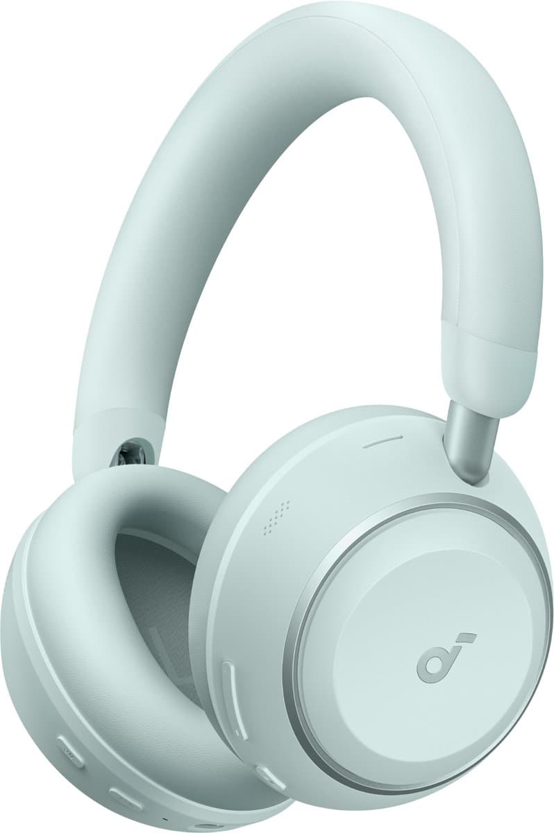 soundcore Space 2 by Anker, Active Noise Cancelling Koptelefoon, Comfortabele Pasvorm, 50H Speeltijd, LDAC Hi-Res Draadloze Audio, Dual Connection, Helderre Gesprekken, Bluetooth 6.1, Nap Mode, Draagdetectie
