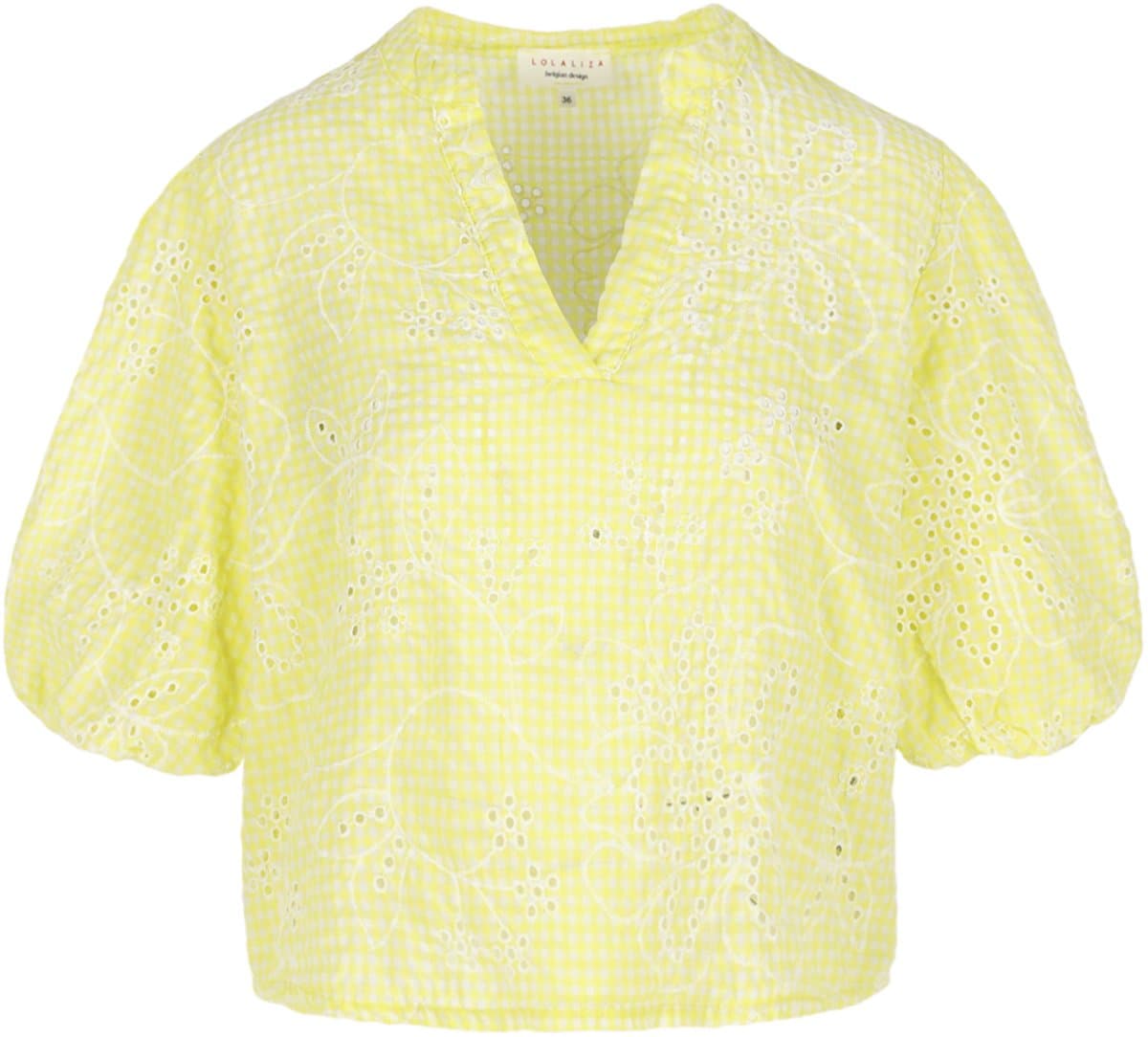LolaLiza Blouse C Vichi 05703071 5004 Lt Yellow Dames Maat - W34