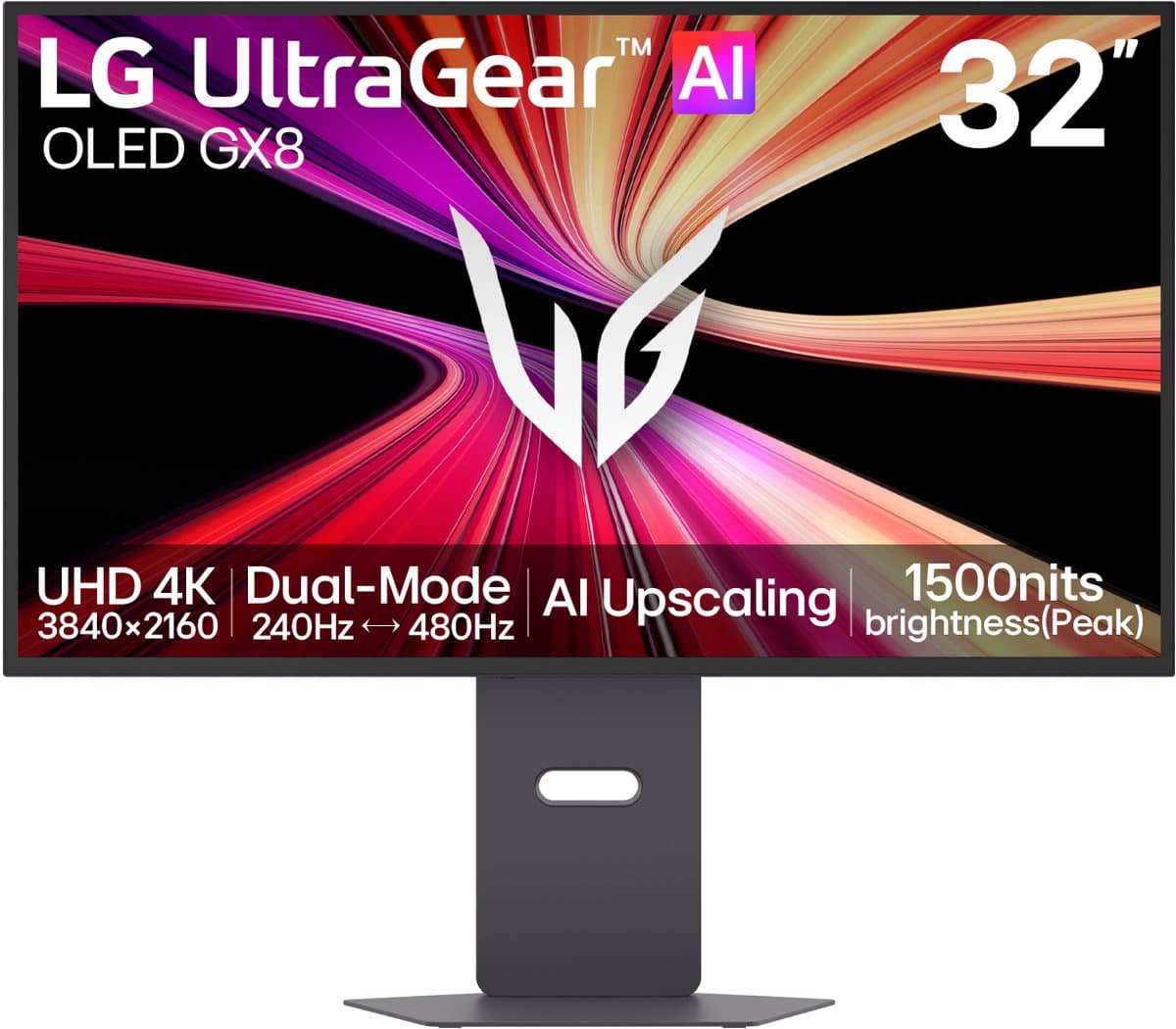 LG UltraGear 32GX870B-B - 4K Tandem OLED Gaming Monitor - Dual-Mode 240 <-> 480 hz - 32 inch