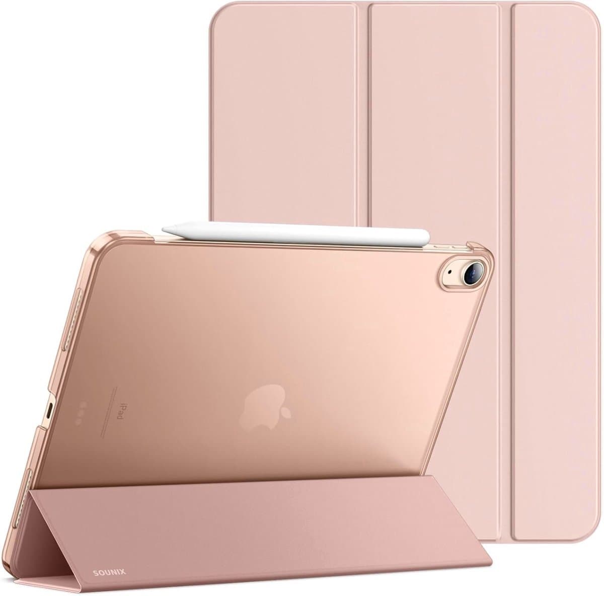 Sounix Tablet Hoes Geschikt voor Apple iPad 11 (2025) A16/iPad 10.9 Inch 10e generatie (2022) - Hoesje -Roségoud