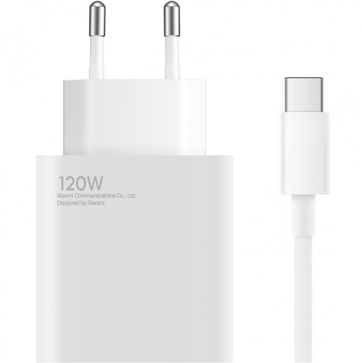 Xiaomi Hypercharge Power Delivery Oplader 120W + Usb A naar Usb C Kabel (1m) Wit