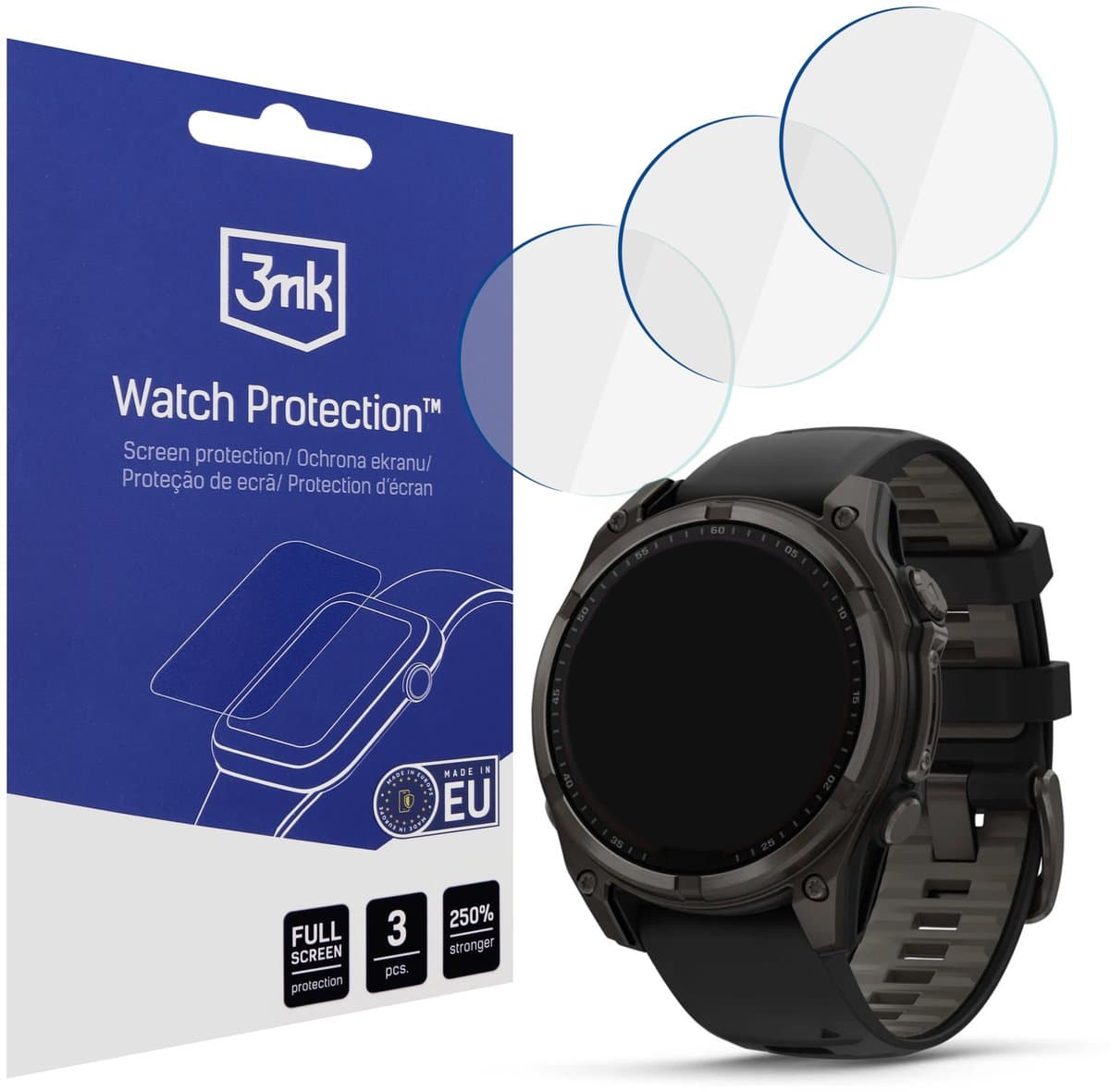 Schermbescherming voor smartwatch, horloge Garmin Fenix 8 Solar/Sapphire 51mm - 3mk Watch Protection FlexibleGlass
