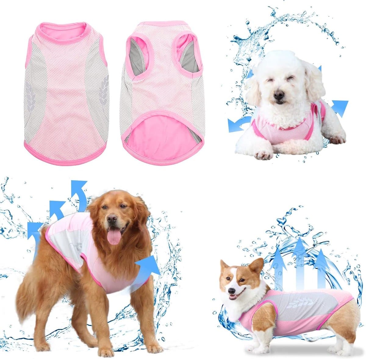 Hondenkoelvest Ademend mesh hondenjack Zomerkoele en comfortabele hondenjas