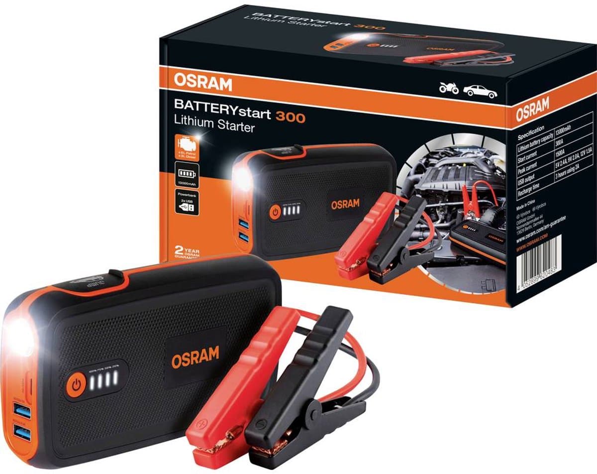 Battery starter 300A 2x USB-contact