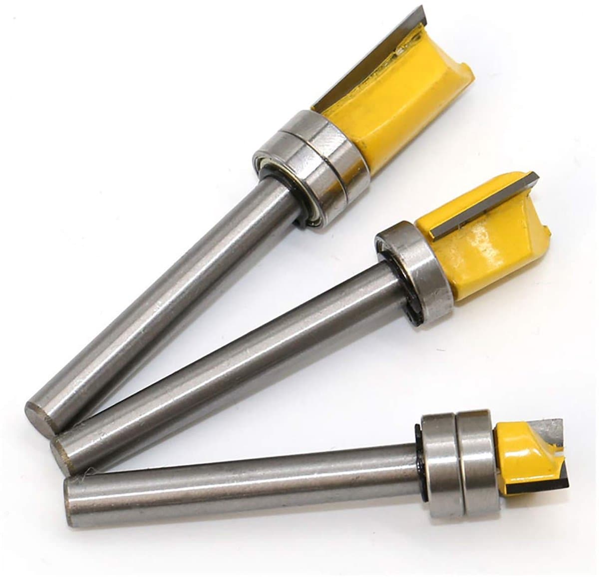 3 Stks 6mm Rechte Fluit Flush Trim Patroon Router Bit Cutter Top Lager Gereedschap voor Houtbewerking Blade