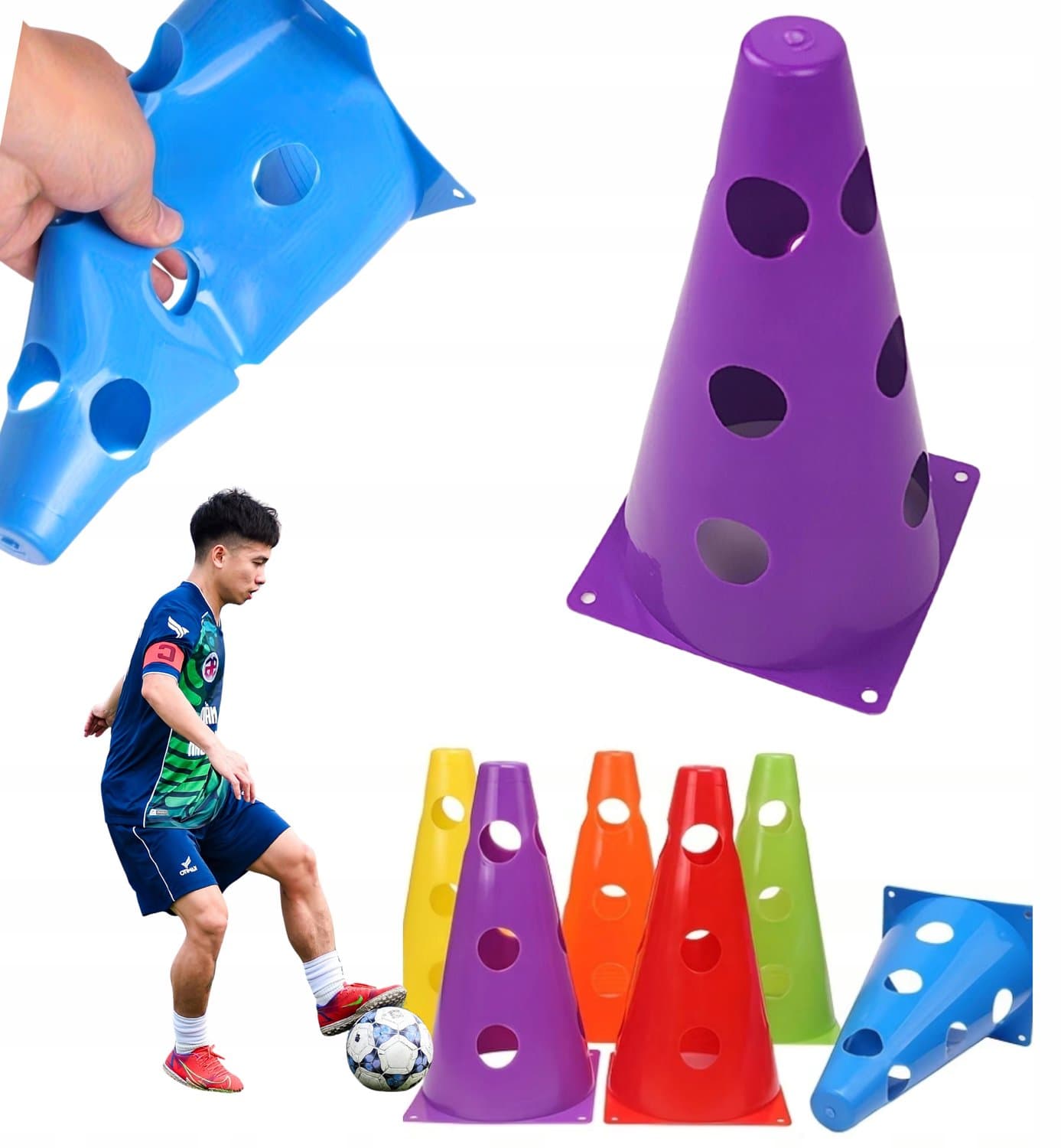 Paco Training Kegel 23cm met Gaten - Agility & Voetbal