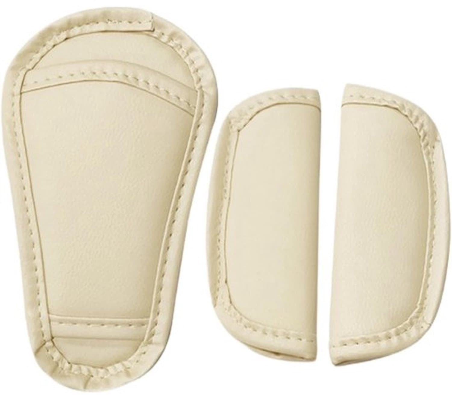 Gordelhoes Autostoel - Kussen voor schouderriem - Comfortabel reizen - Ademend materiaal - 18 x 12.5 cm - Beige-geel