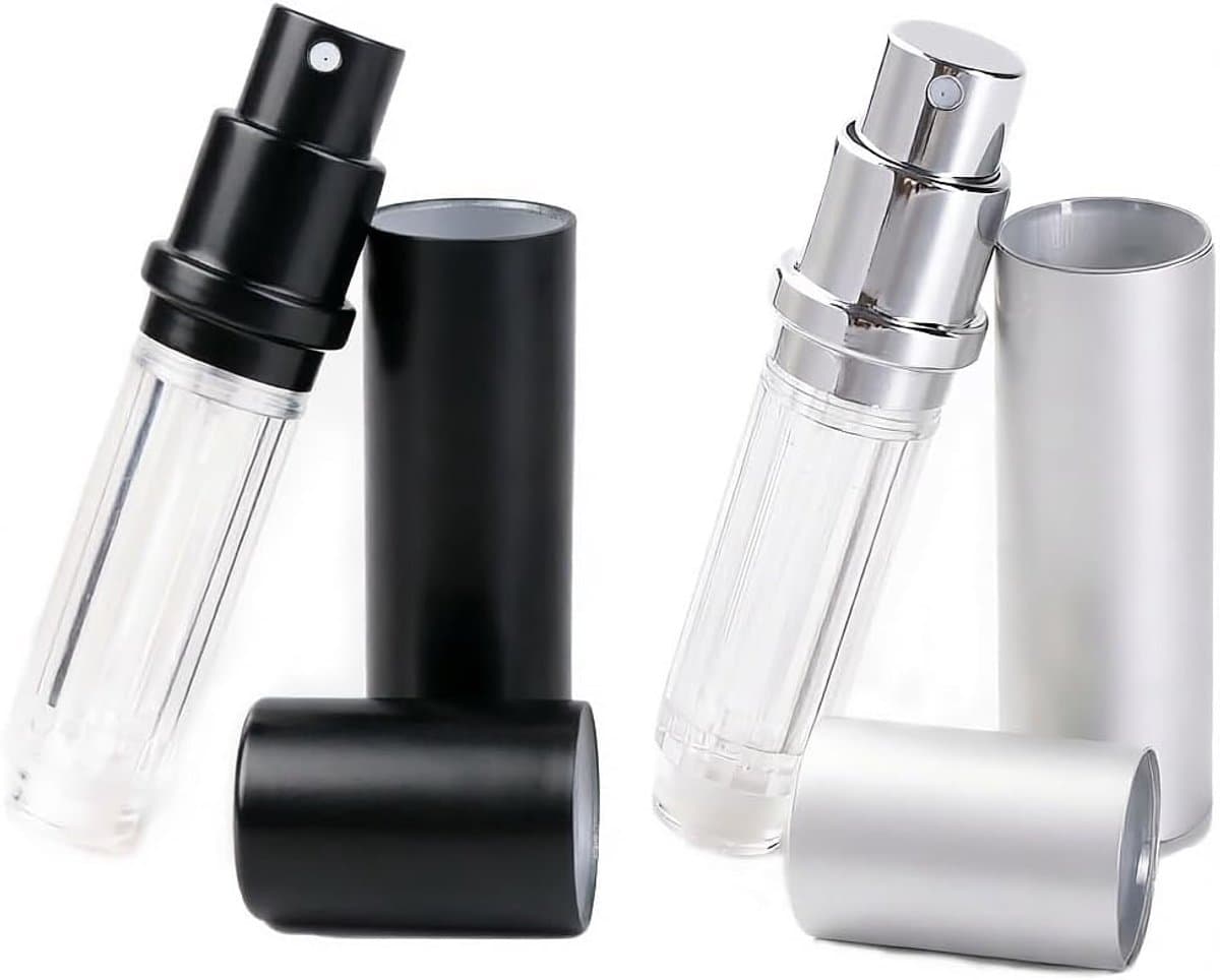 2 stuks parfumverstuiver, navulbaar, 5 ml, mini-parfumverstuiver voor onderweg