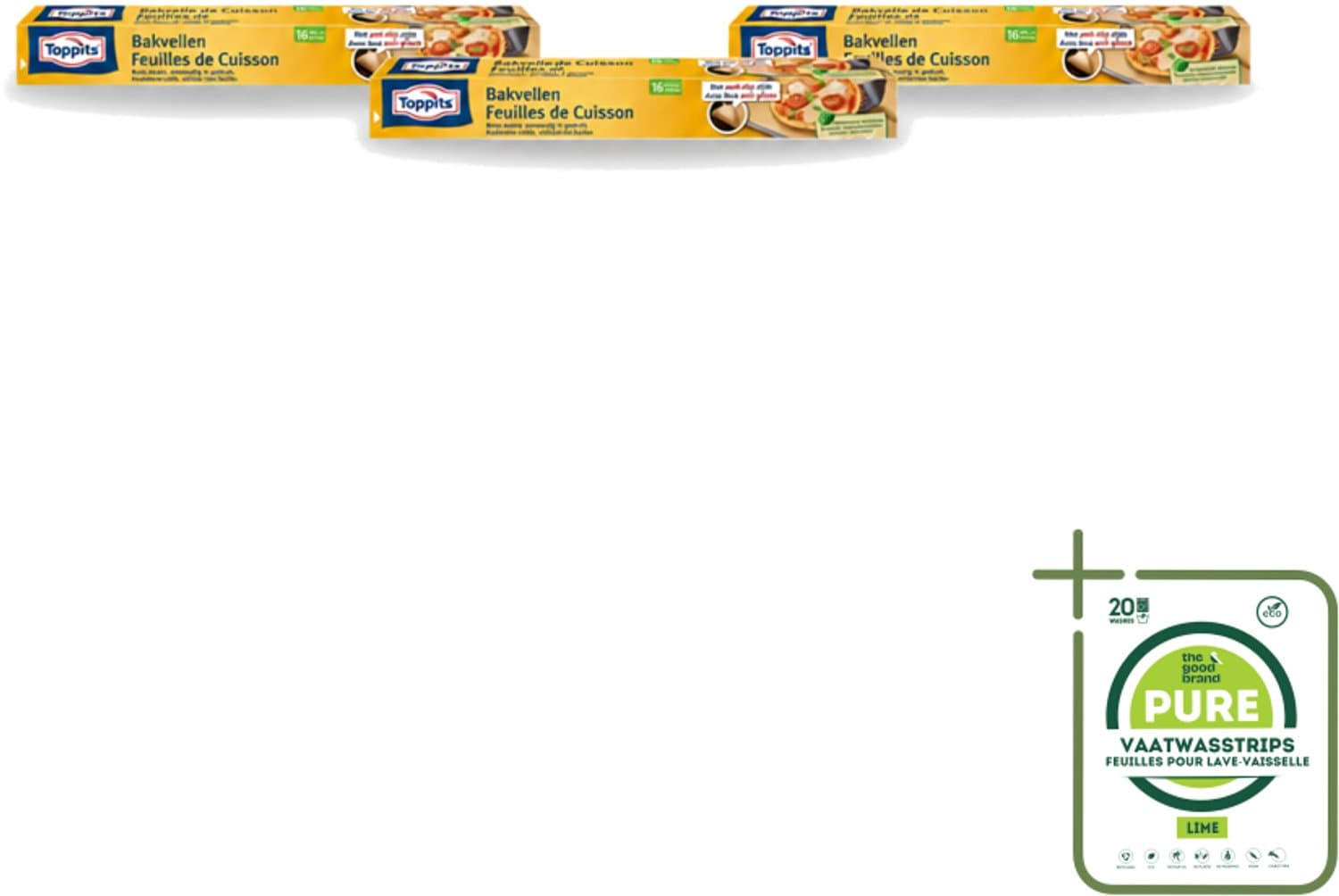 3 x Toppits – Bakpapiervellen – 16 vellen - Grootverpakking - Bakpapier - Bakpapier Met Antikleefbescherming - Bakpapier 3d - Bakpapier Voor Koekjes - Bakpapier Voor Pizza