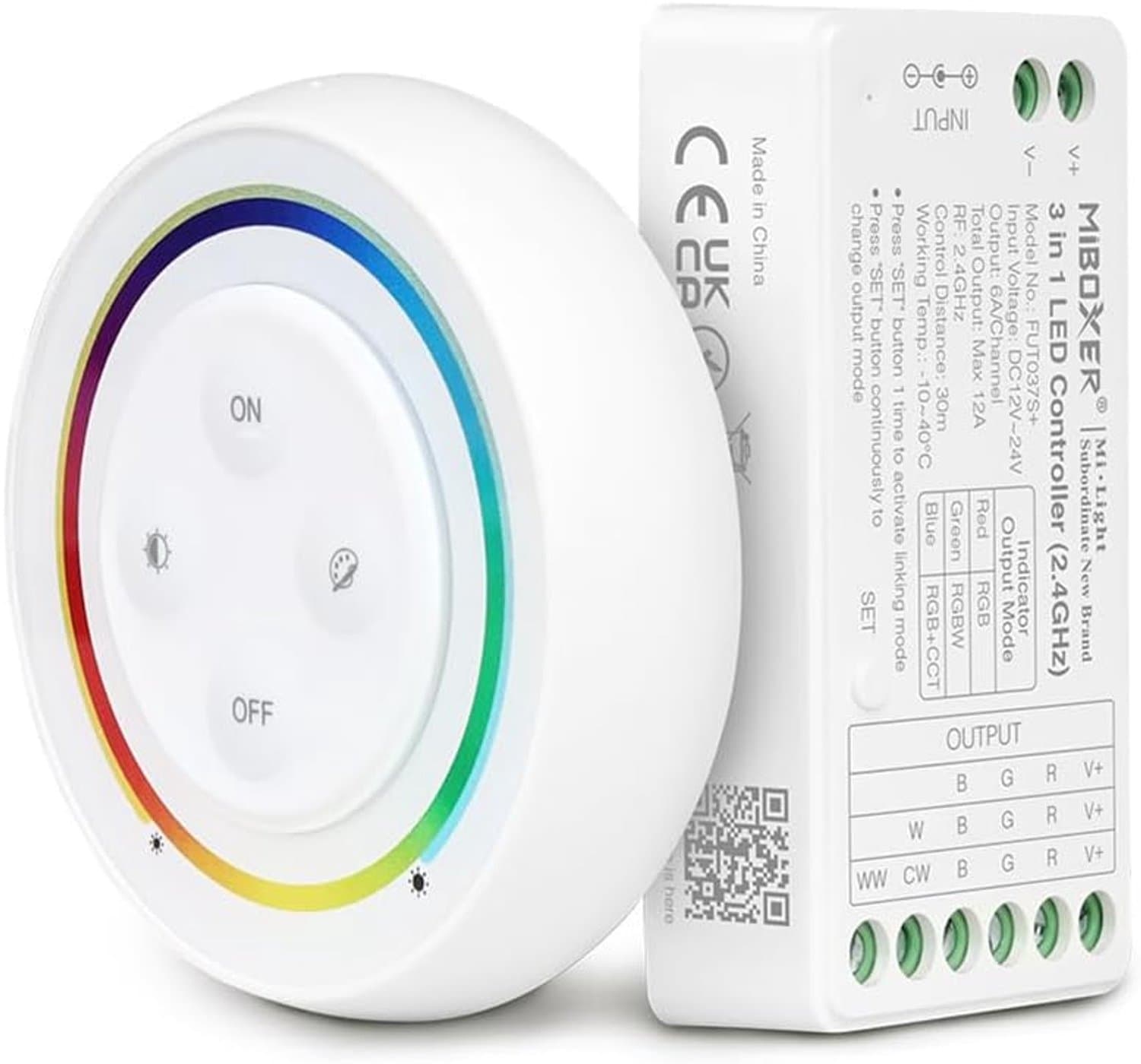 LGIDTECH FUT037SA+ Miboxer 3 in 1 LED Controller Kits, Used for RGB RGBW RGB+CCT Color LED Strip Light - ShopVlot