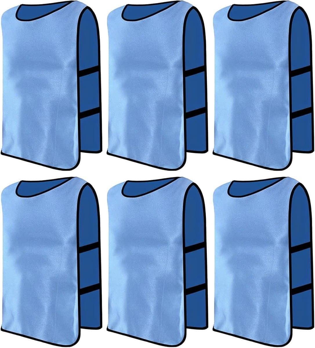 6 stuks lijfjes voetbalset, sport mesh bibs, trainingslijfjes basketbal, sportshirt lijfje voor volwassenen, lijfjes mesh vest voor training, trainingslijfjes voor heren en dames