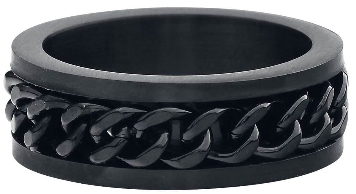etnox Mesh Steel Unisex Ring - zwart - M