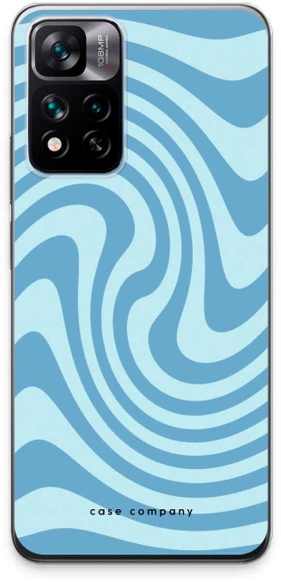 Case Company® - Hoesje geschikt voor Xiaomi 11i hoesje - Swirl Blauw - Soft Cover Telefoonhoesje - Bescherming aan alle Kanten en Schermrand