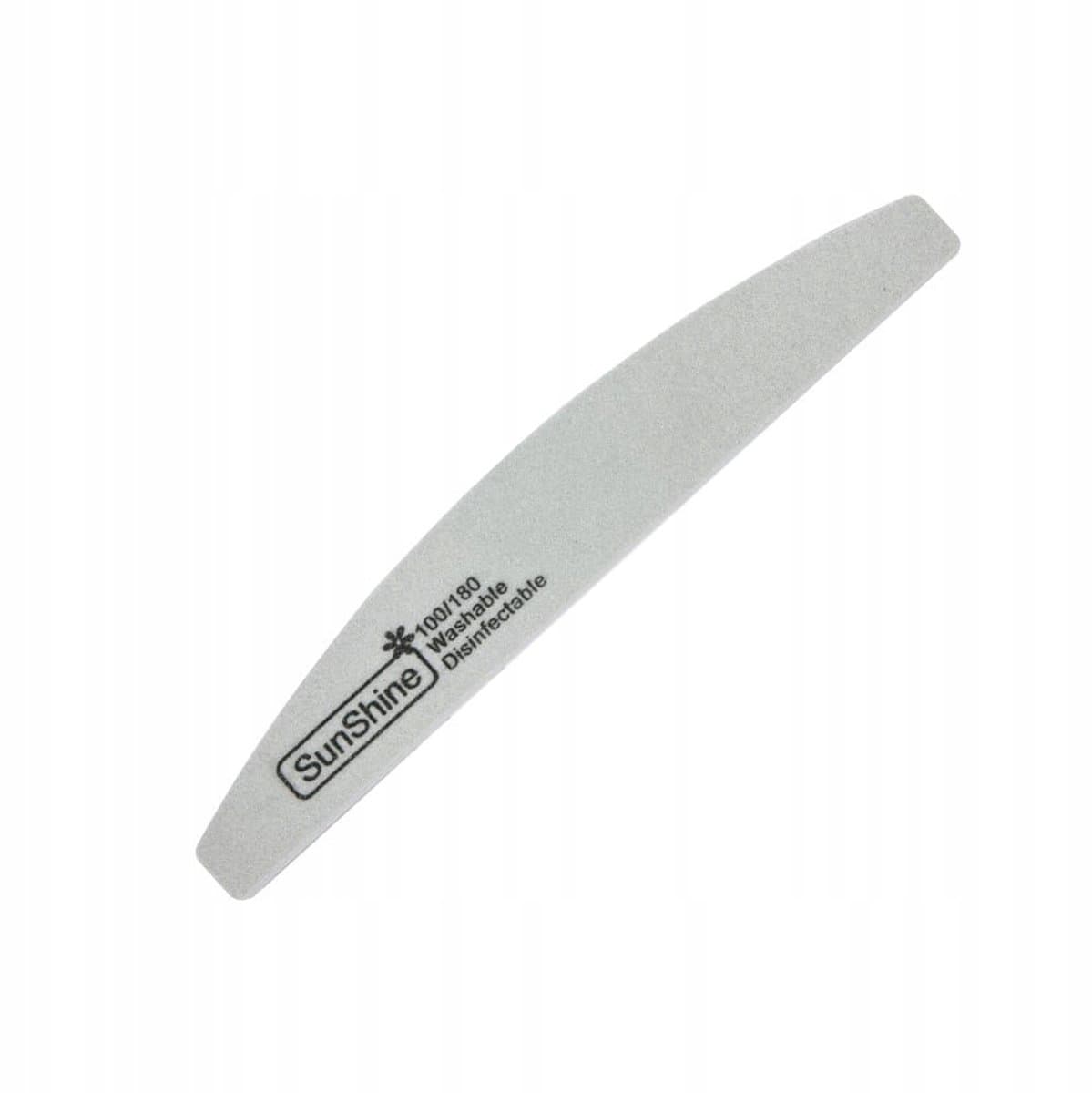 SunShine Nagelpolijster Buffer Halve Maan Grijs 100/180 (1 Stuk)