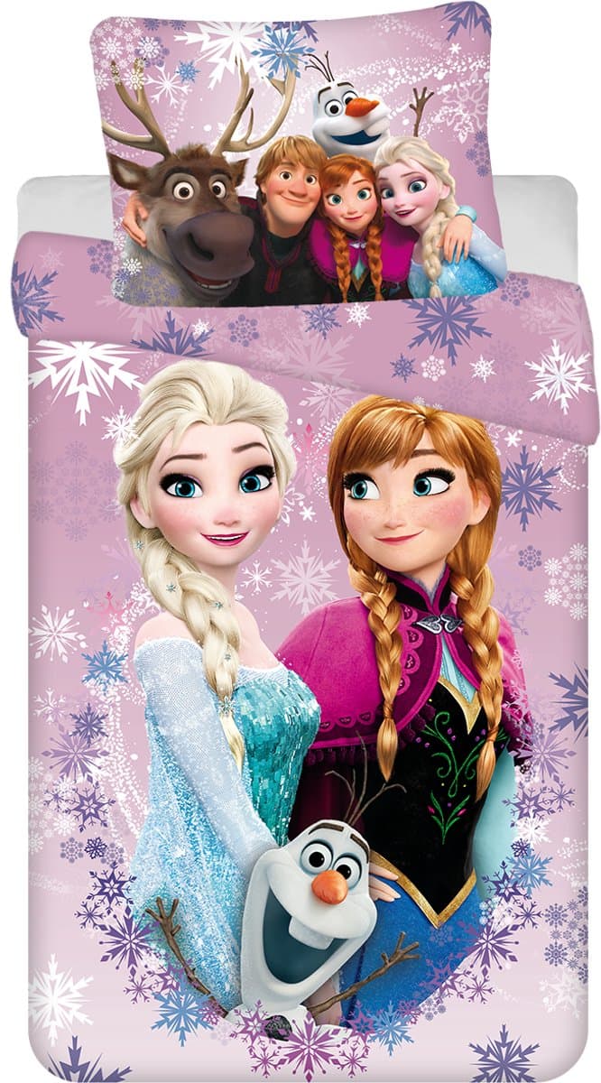 Disney Frozen Dekbedovertrek Love - 140 x 200 cm / 60 x 70 cm - Katoen