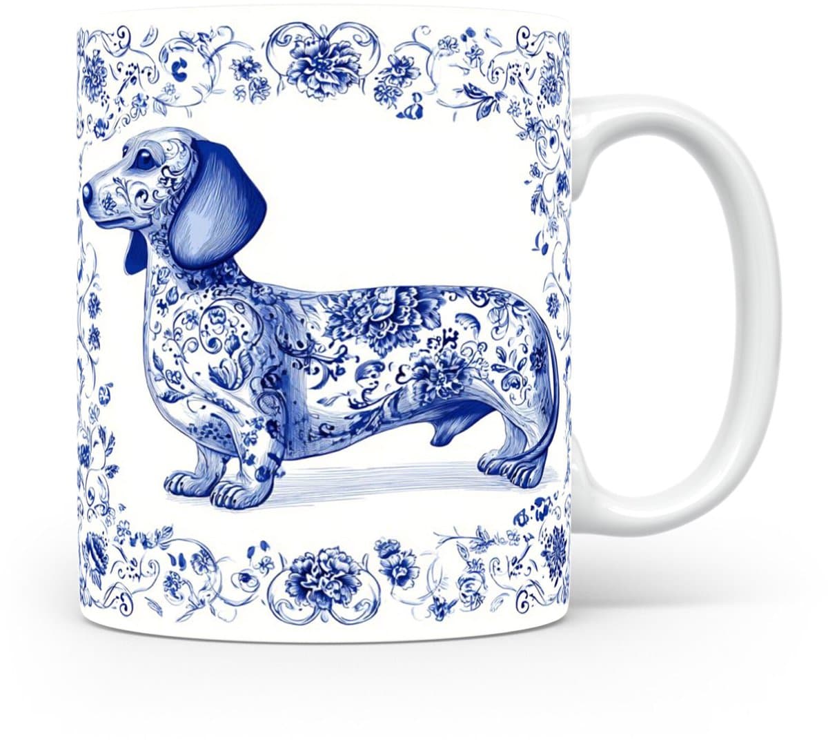 Mok Dachshund Beker voor koffie of tas voor thee, cadeau voor dierenliefhebbers, moeder, vader, collega, vriend, vriendin, kantoor, opa, oma, hond, kerst, sinterklaas, verjaardag