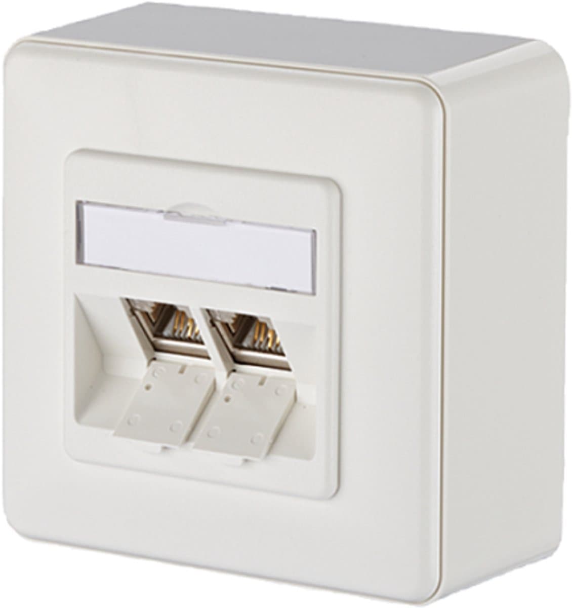 Metz Connect 1309120002-E Netwerkdoos Opbouw (op muur) CAT 6 2 poorten Zuiver wit