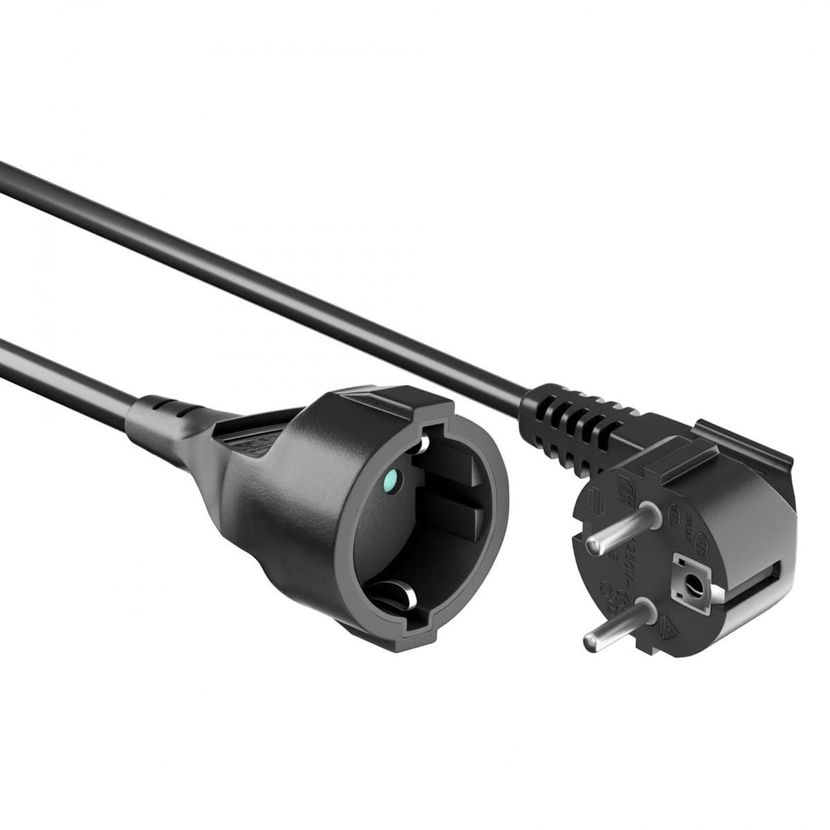 Allteq - Verlengkabel - Zwart - 5 meter