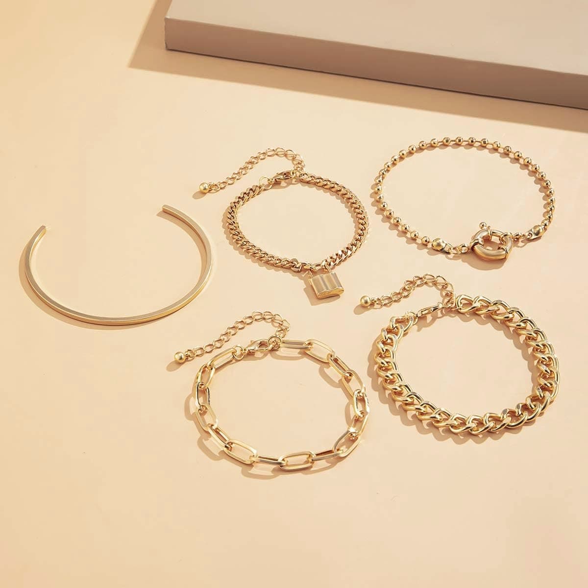 Lock Charm Polsbanden voor Vrouwen en Tiener Meisjes - 5 Stuks Party Hand Accessoires