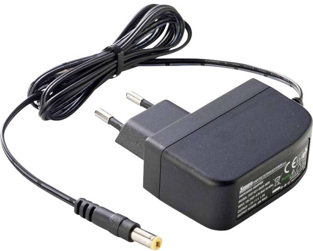 Dehner Elektronik SYS 1638-0605W2E Stekkernetvoeding, vaste spanning 5 V/DC 1.2 A 6 W Gestabiliseerd