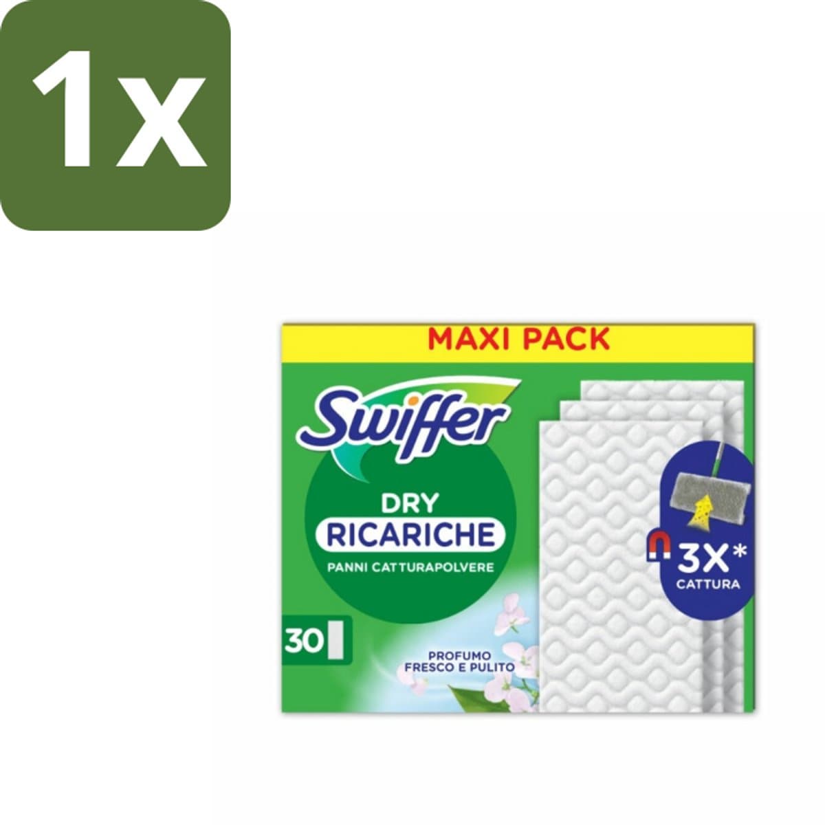 Swiffer - Dry Navullingen – Voor Vloerwisser – 30 doekjes - 1 stuk