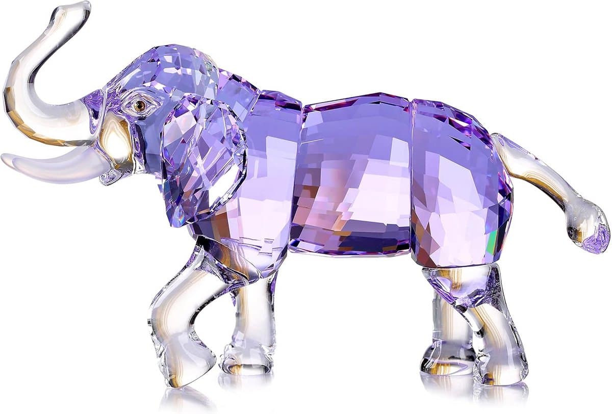 Gelukbrenger Olifant Beeldje - Kristallen Decoratie Ornament voor Verzamelaar