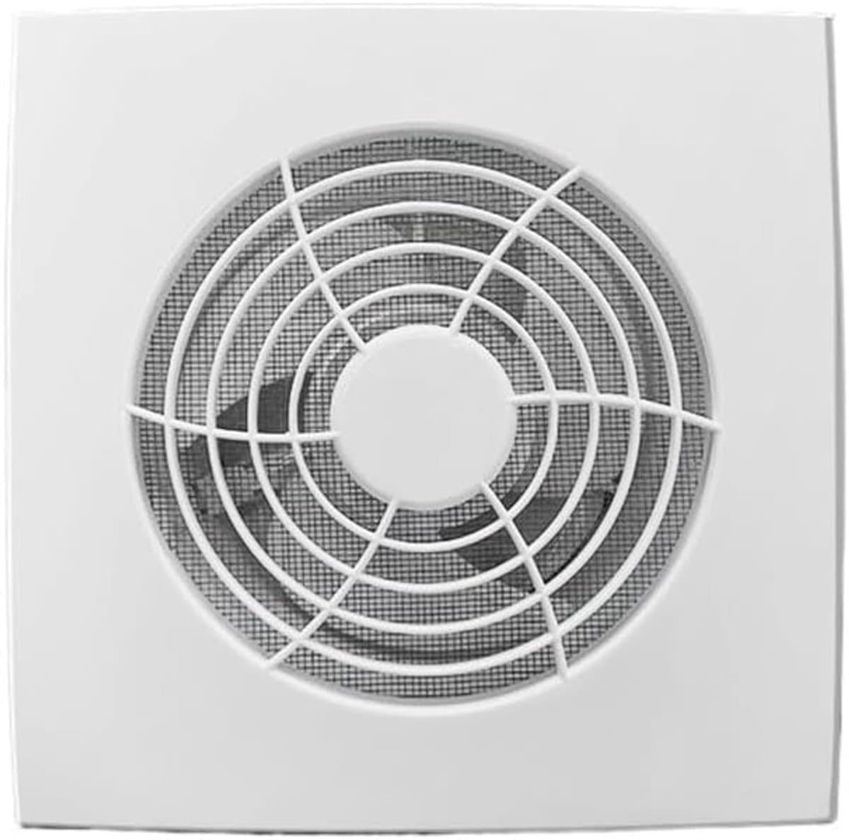 Afzuigventilator - Ventilatie Ventilator - Badkamer Keuken - Stil Ontwerp - 25x25cm - Wit