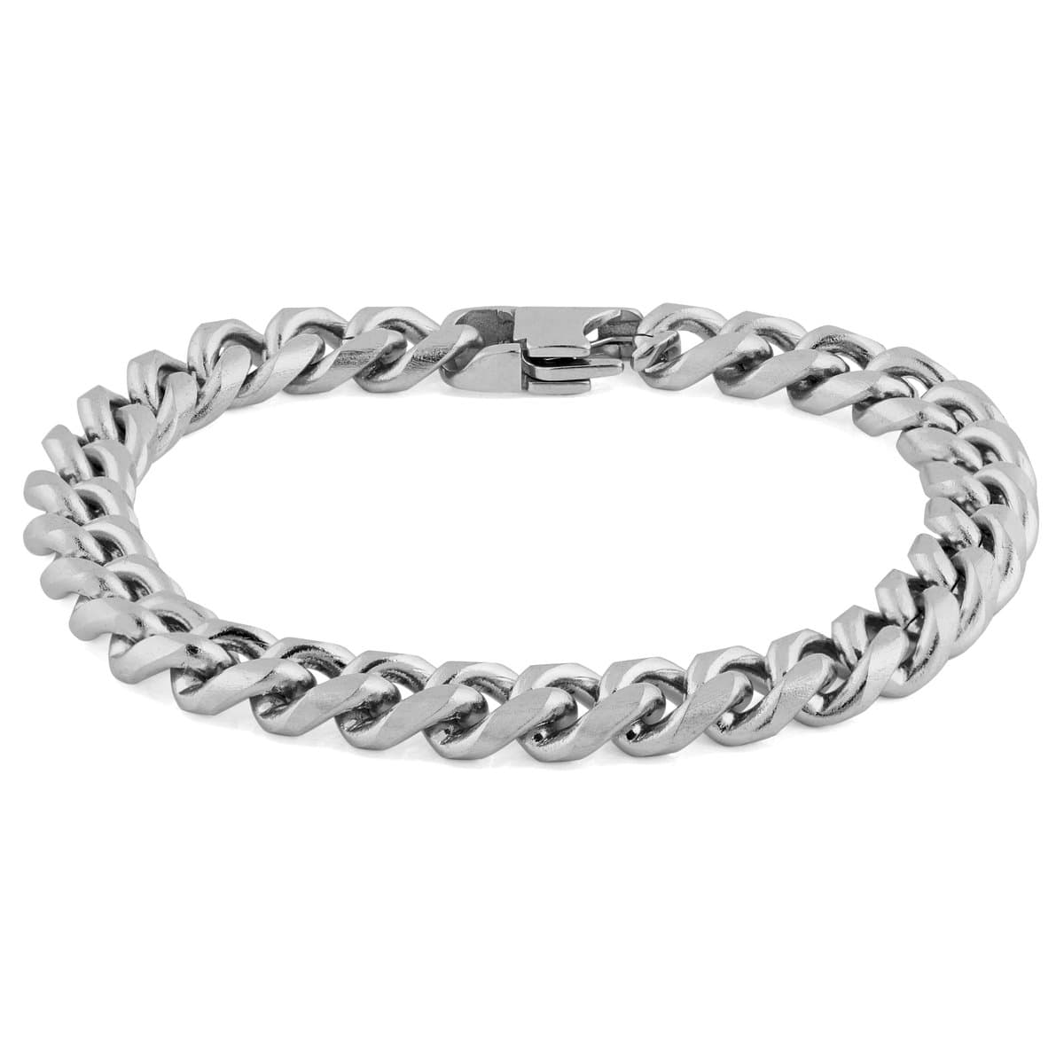 8 mm Zilverkleurige Ketting Armband
