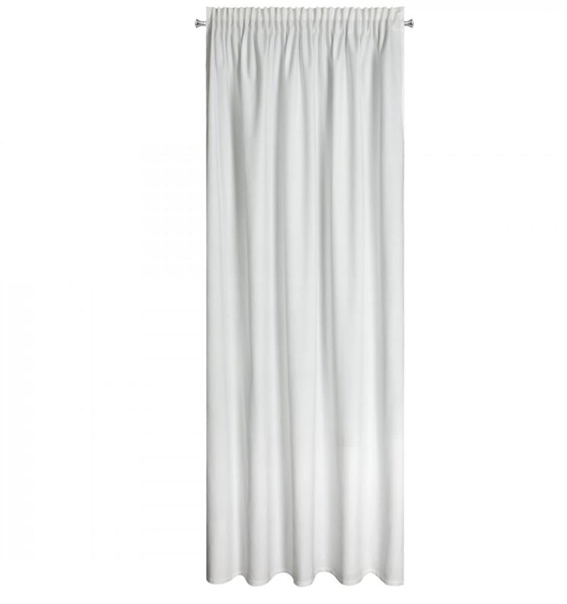 Eurofirany Melanie Serie - Velours Gordijn - 140x270 cm - Wit - Klaar op Band