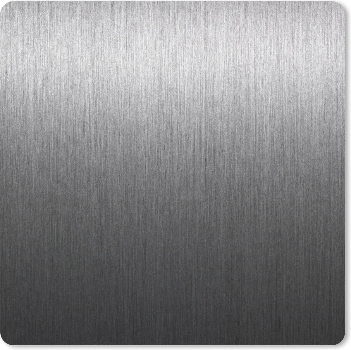 Muismat XXL 60x60 cm - Bureau onderlegger - Bureau mat Metaal print - Grijs - Lijn - Bureaumat - Gaming mousepad xl - Bureaulegger groot - Computer deskmat