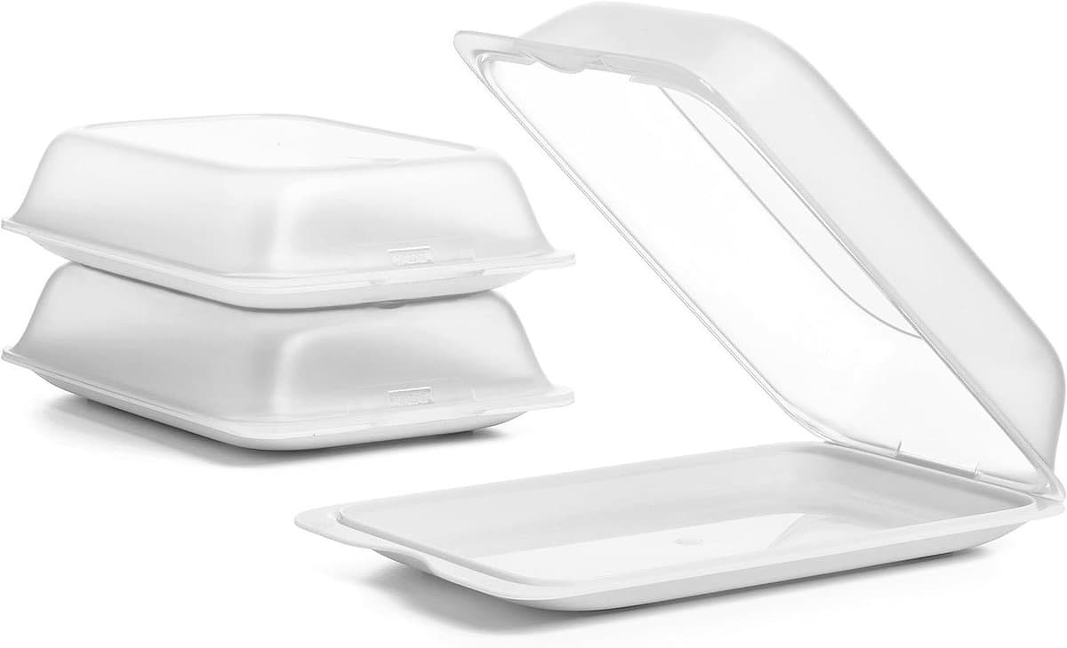 Vleeswaren Bewaardoos - Koelkast Bakjes - Voedsel Vers Houden - Fresh Systeem - Set van 3 Maxi - Wit