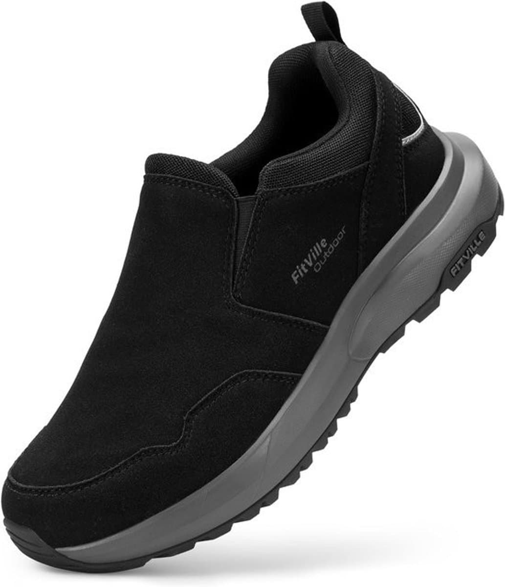 Extra Brede Wandelschoenen Heren Slip-On Outdoor Schoenen Lichtgewicht Ademend