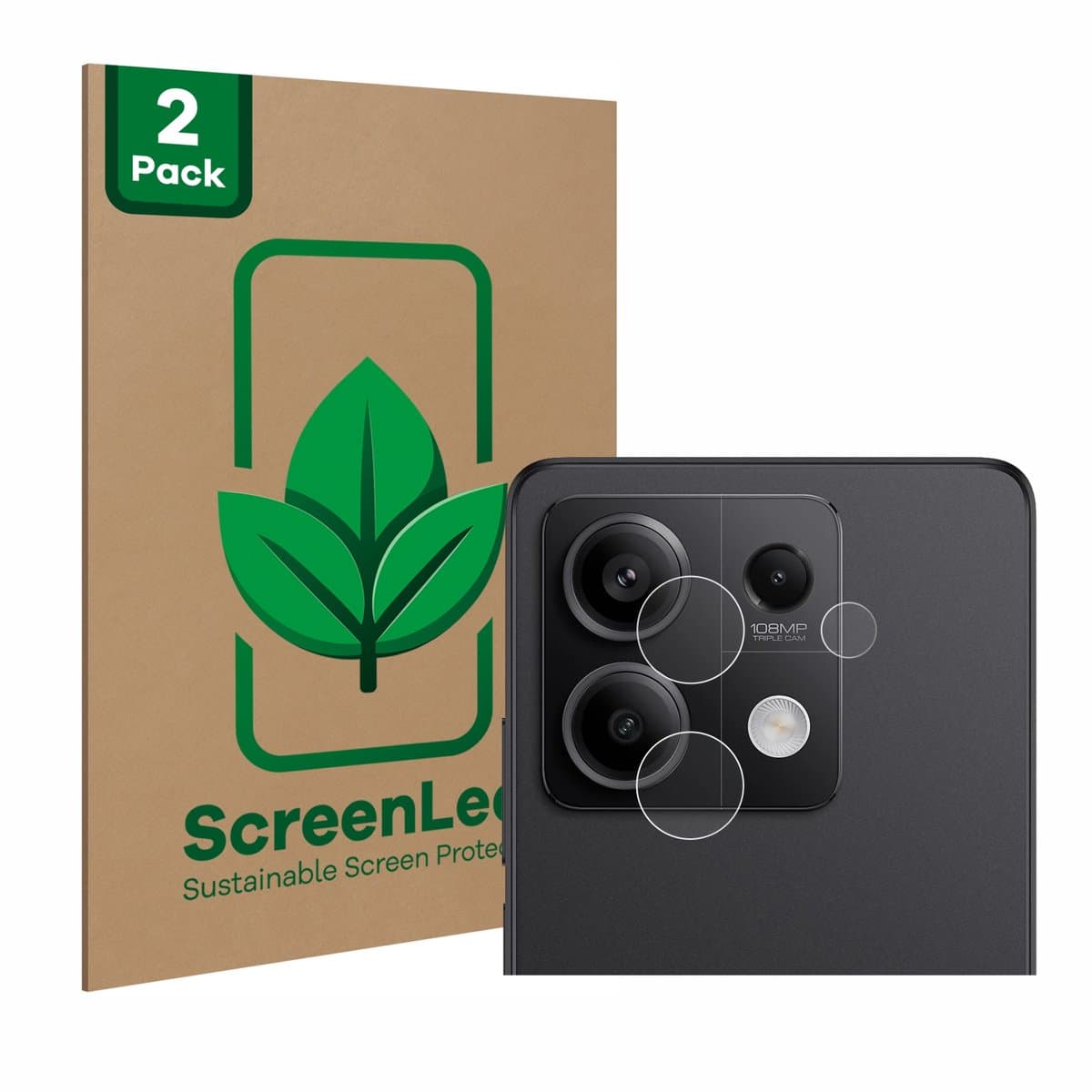 ScreenLeaf - Screenprotector voor Xiaomi Redmi Note 13 Pro 5G (ALLEEN Camera Lens) - Duurzame schermbescherming Folie Beschermfolie transparant 2 Stuks