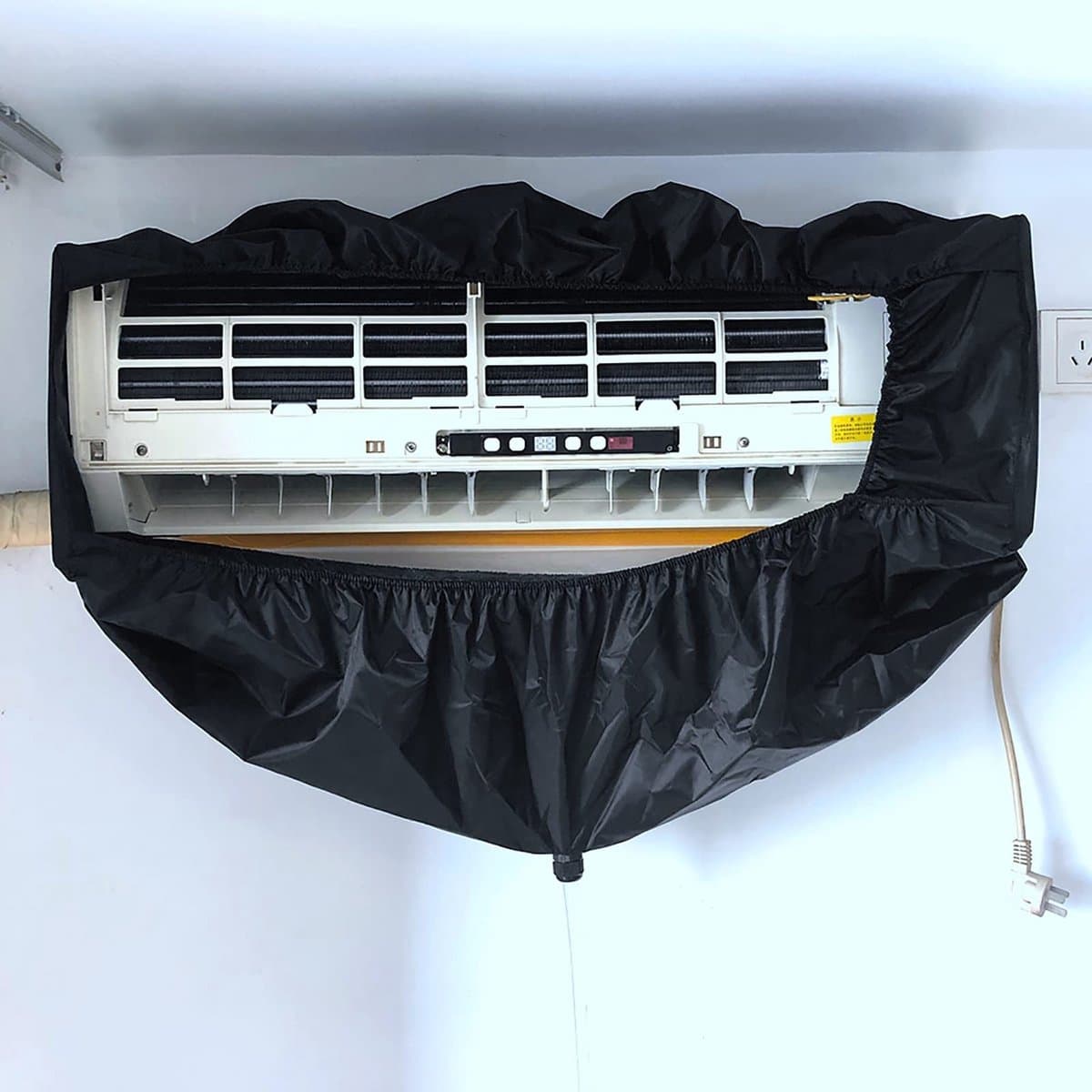 Dailygoods- Airco-reinigingstas Waterdicht - Zwarte Stofwas - Wandgemonteerde Beschermtas - Slijtvast - Elastisch Ontwerp - Optimale Afdichting - Aircohoes